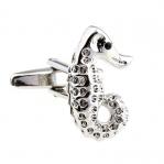 Silver Sea Horse Seahorse Cuff Links3.jpg